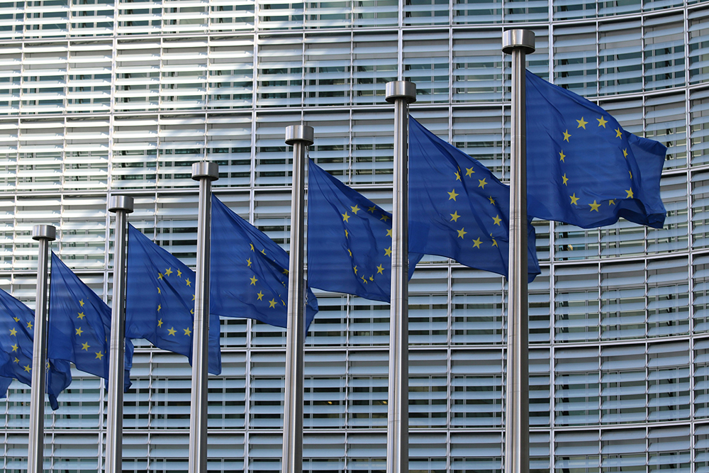 banderas de la Unión Europea